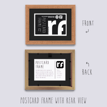 Wood Oak Finish Postcard Picture Frame