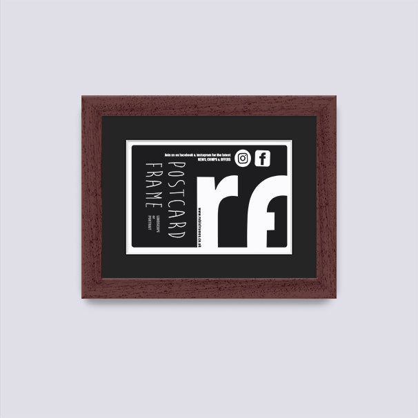 Wood Walnut Finish Postcard Picture Frame