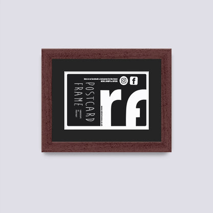 Wood Walnut Finish Postcard Picture Frame