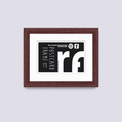 Wood Walnut Finish Postcard Picture Frame