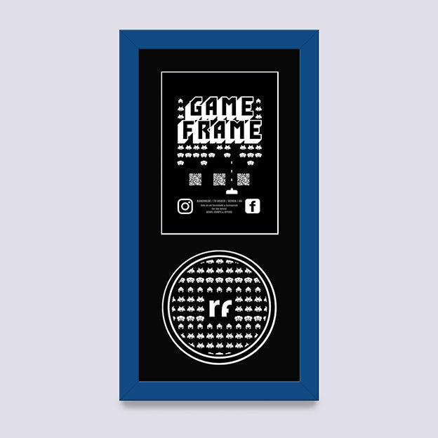Blue - Dark NINTENDO Game Frame