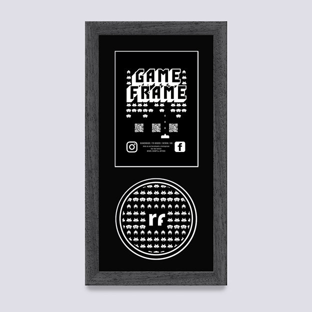 Grey - Dark (Wood Grain) NINTENDO Game Frame