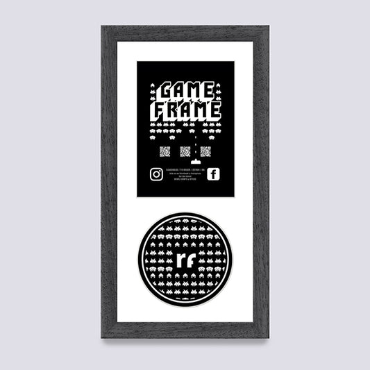 Grey - Dark (Wood Grain) NINTENDO Game Frame