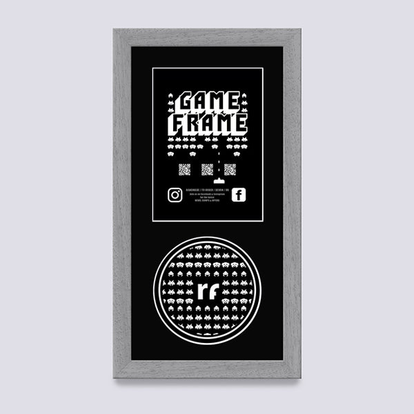 Grey - Light (Wood Grain) NINTENDO Game Frame