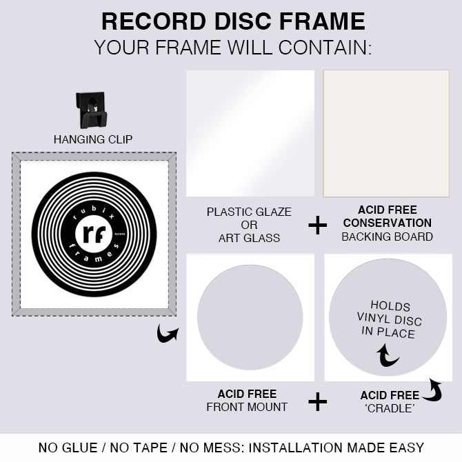 Dark Green Record Disc Frame
