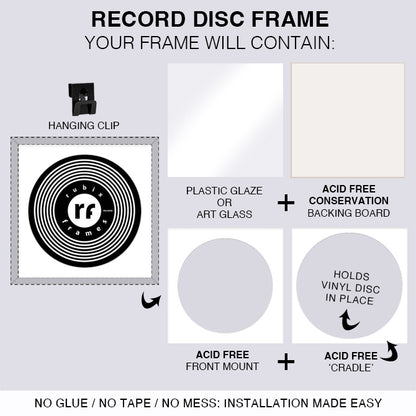 Dark Green Record Disc Frame