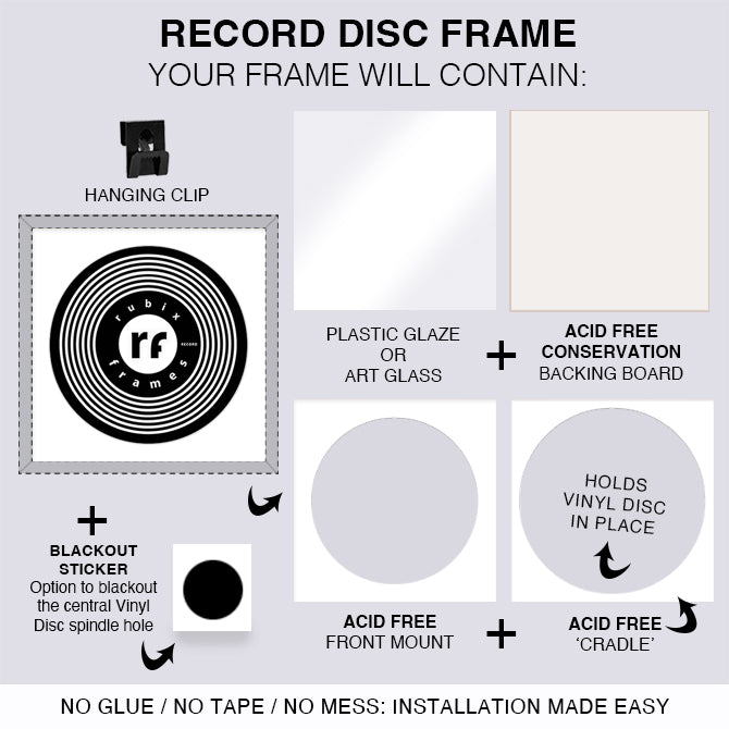 White Record Disc Frame