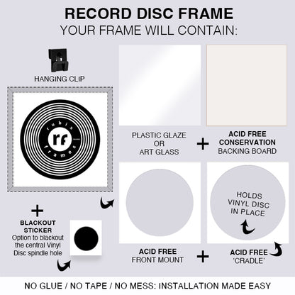 Red Record Disc Frame