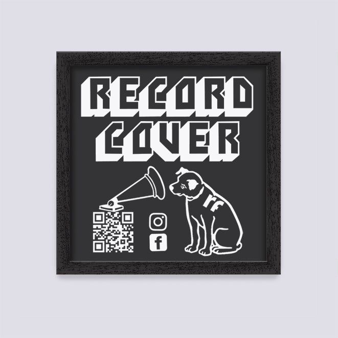 Black (Wood Grain) Record Cover Frame
