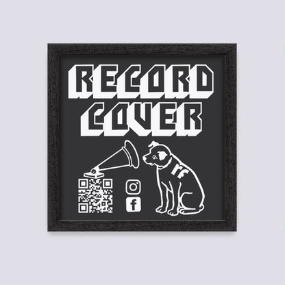 Black (Wood Grain) Record Cover Frame