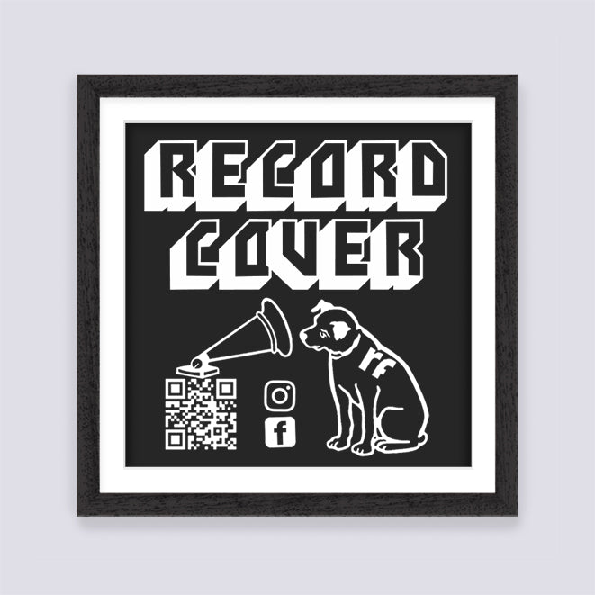 Black (Wood Grain) Record Cover Frame