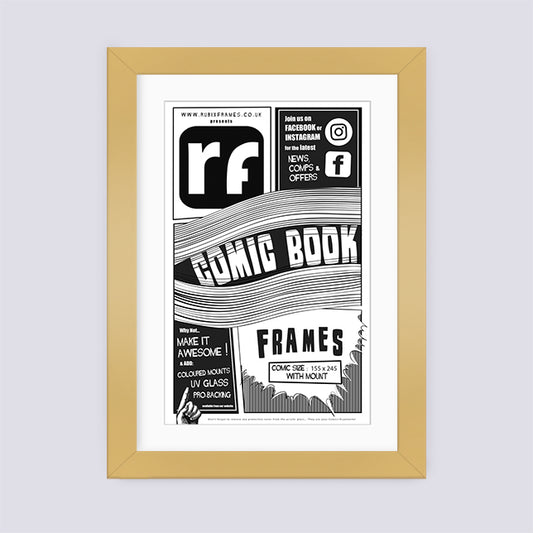 Gold Comic Book Frame