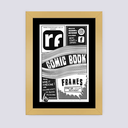Gold Comic Book Frame
