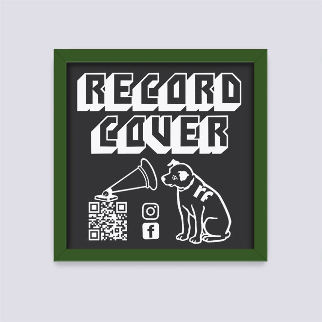 Dark Green Record Cover Frame