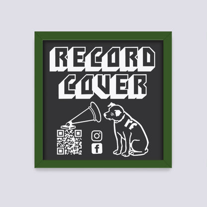 Dark Green Record Cover Frame