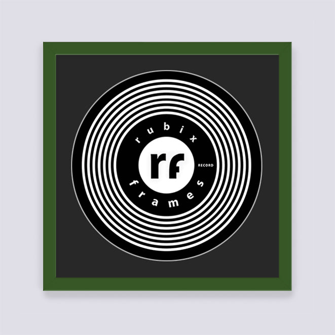 Dark Green Record Disc Frame