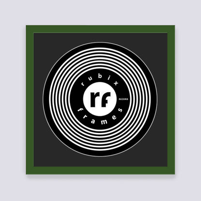 Dark Green Record Disc Frame