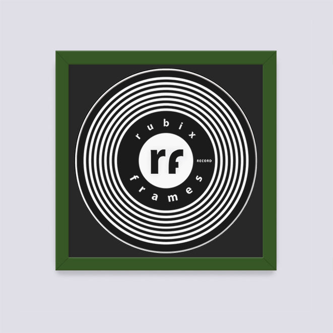 Dark Green Record Disc Frame