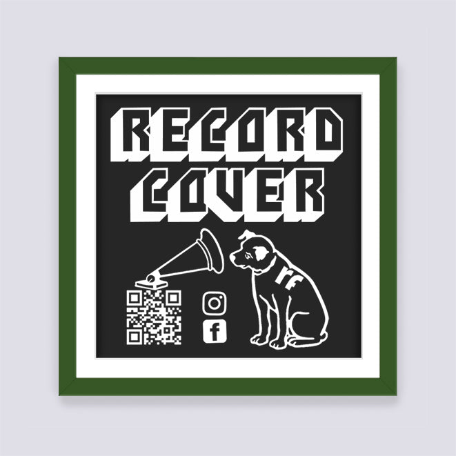 Dark Green Record Cover Frame