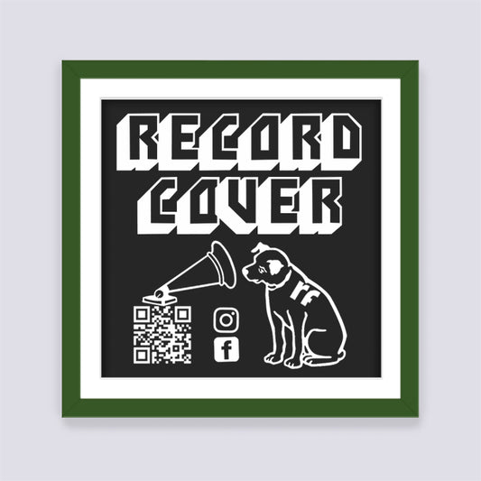 Dark Green Record Cover Frame