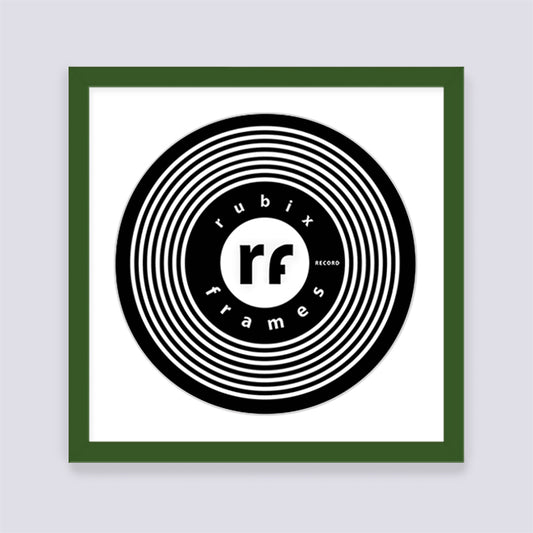 Dark Green Record Disc Frame