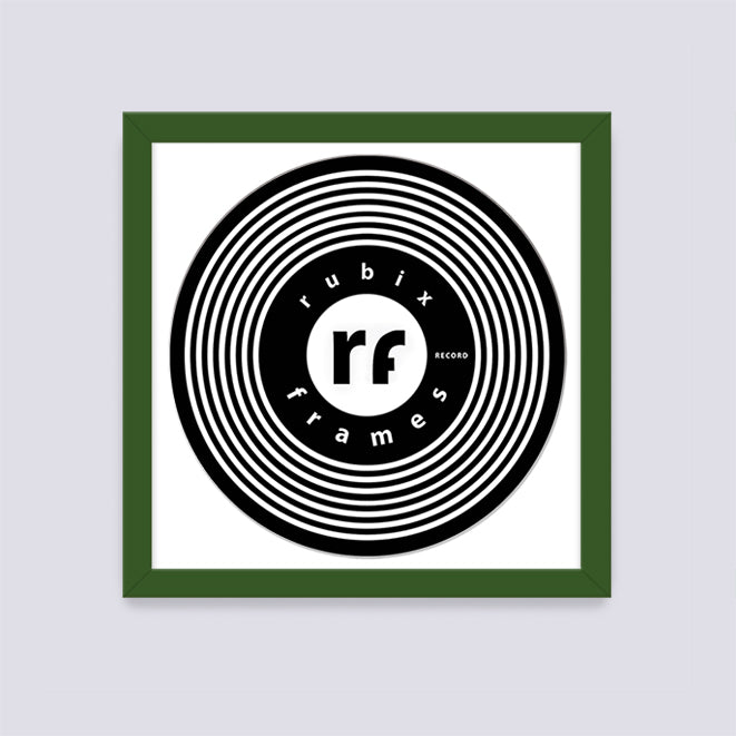 Dark Green Record Disc Frame