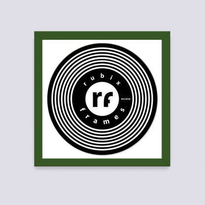 Dark Green Record Disc Frame