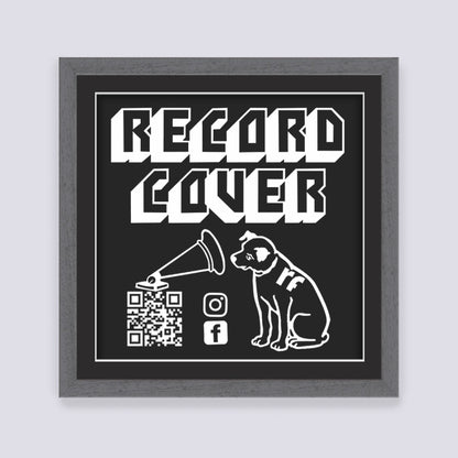 Dark Grey (Wood Grain) Record Cover Frame