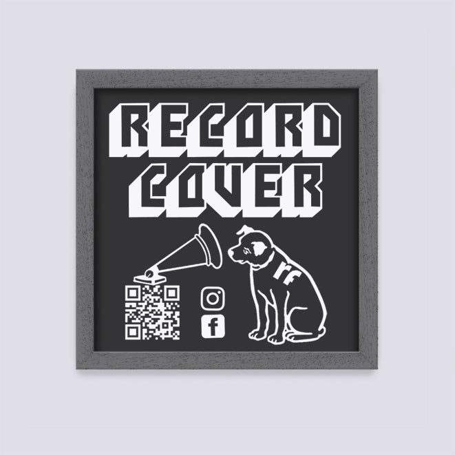 Dark Grey (Wood Grain) Record Cover Frame