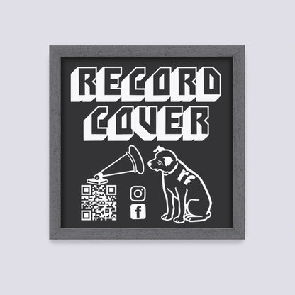 Dark Grey (Wood Grain) Record Cover Frame