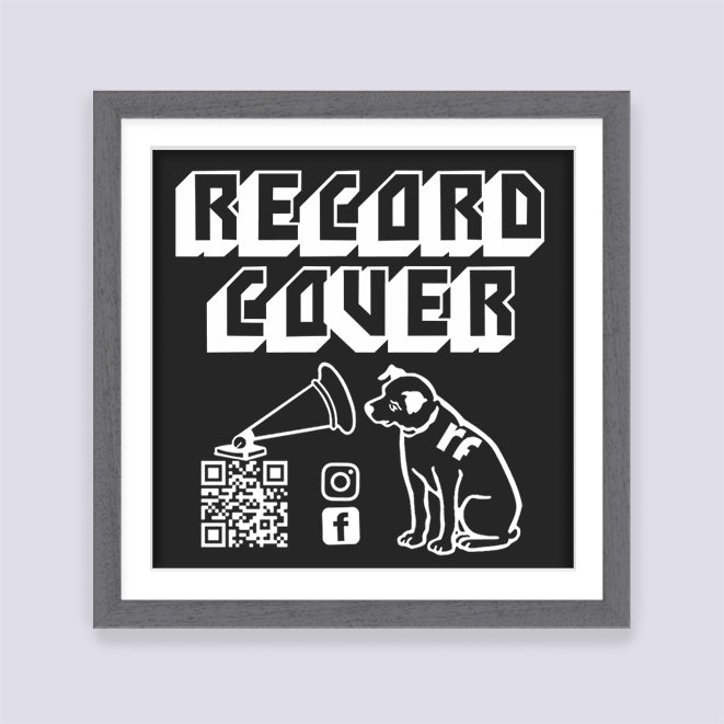 Dark Grey (Wood Grain) Record Cover Frame