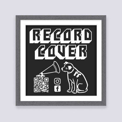 Dark Grey (Wood Grain) Record Cover Frame