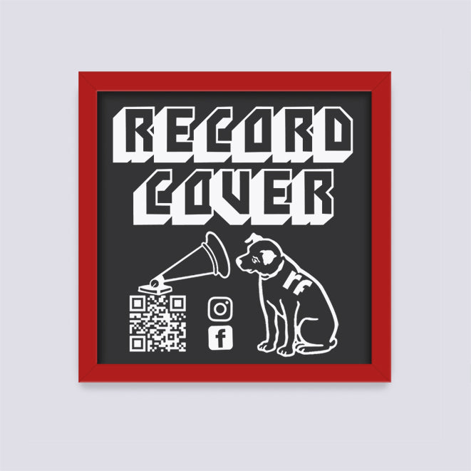 Dark Red Record Cover Frame
