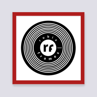 Dark Red Record Disc Frame
