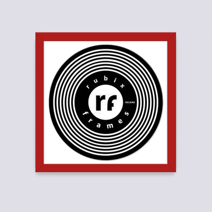 Dark Red Record Disc Frame