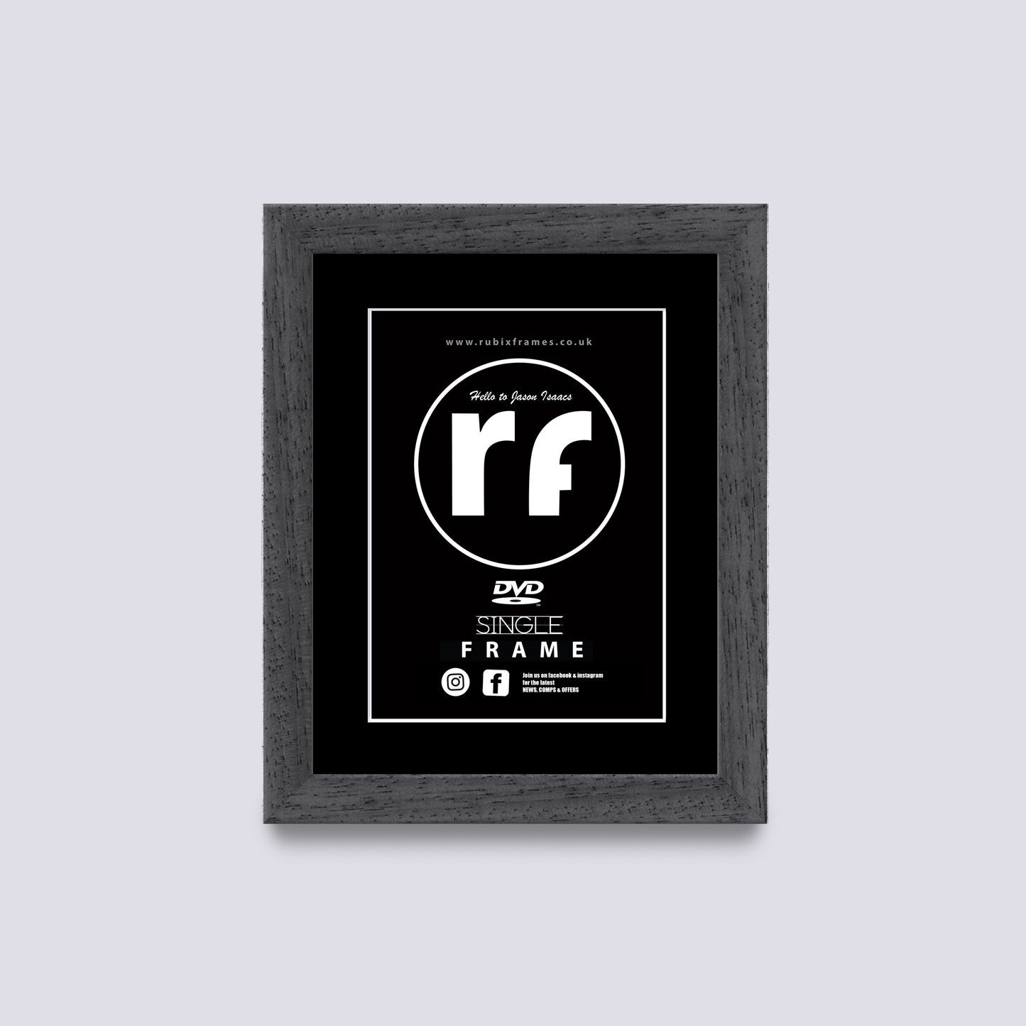 Dark Grey (Wood Grain) DVD Cover Frame