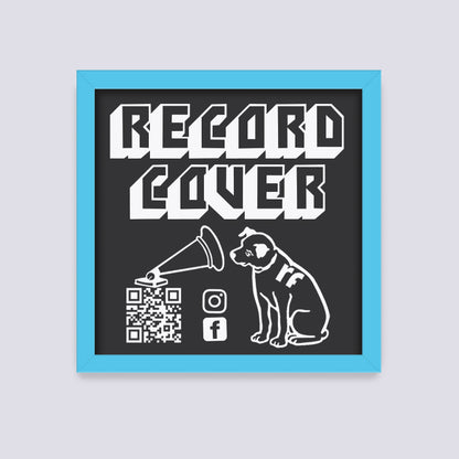 Light Blue Record Cover Frame