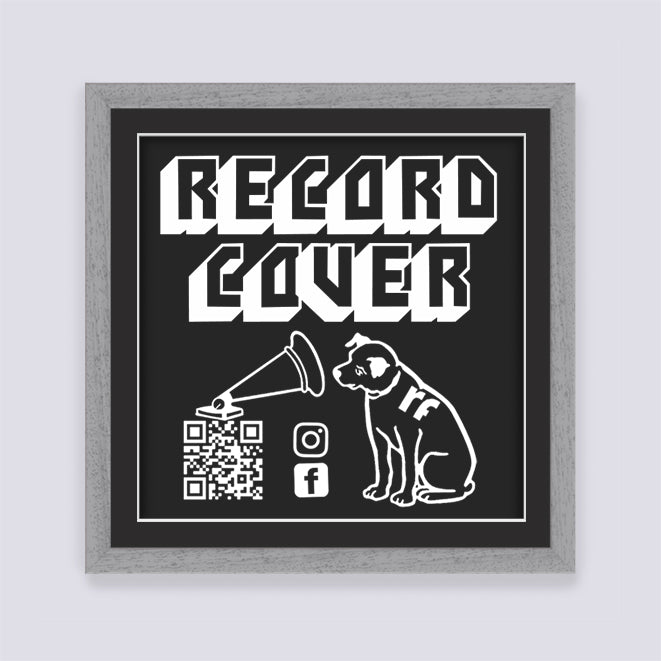 Light Grey (Wood Grain) Record Cover Frame