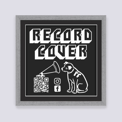 Light Grey (Wood Grain) Record Cover Frame