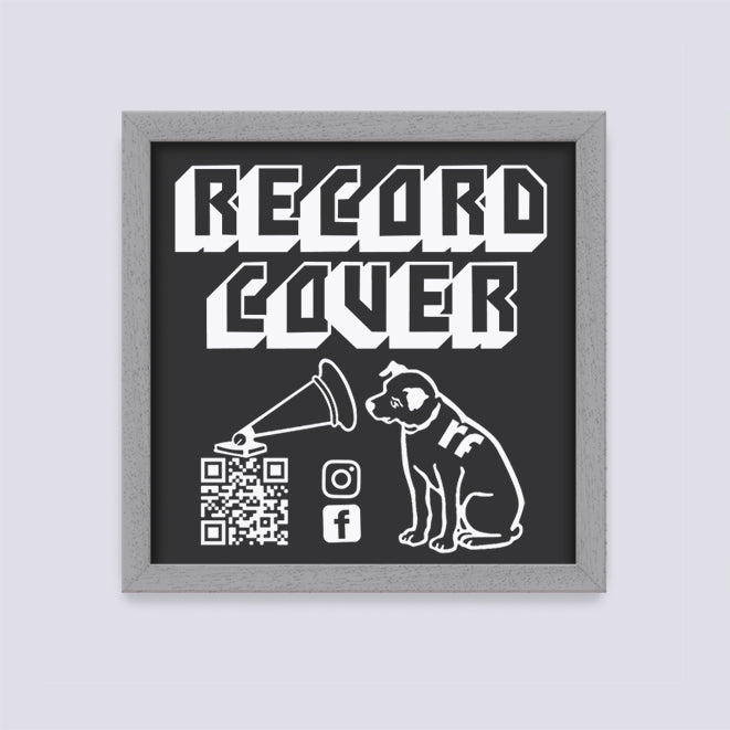Light Grey (Wood Grain) Record Cover Frame