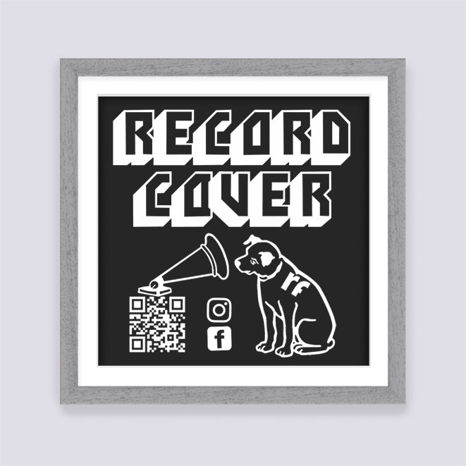 Light Grey (Wood Grain) Record Cover Frame