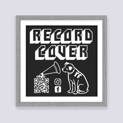 Light Grey (Wood Grain) Record Cover Frame