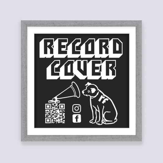 Light Grey (Wood Grain) Record Cover Frame