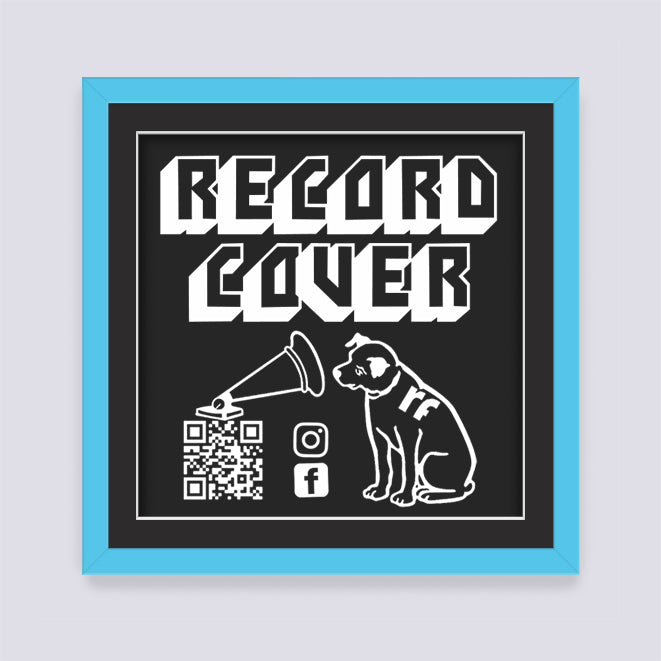 Light Blue Record Cover Frame