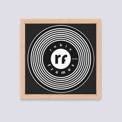 Wood Natural Finish Record Disc Frame