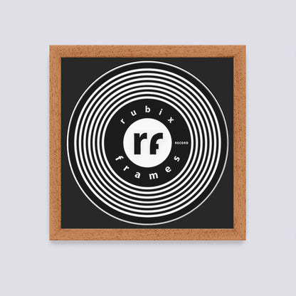 Wood Oak Finish Record Disc Frame