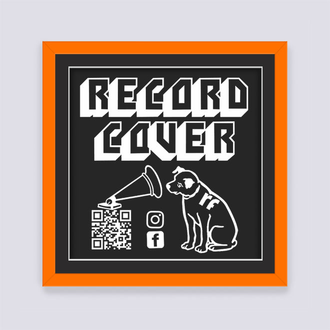 Orange Record Cover Frame