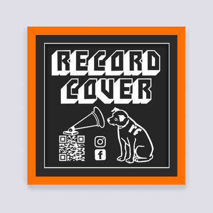 Orange Record Cover Frame