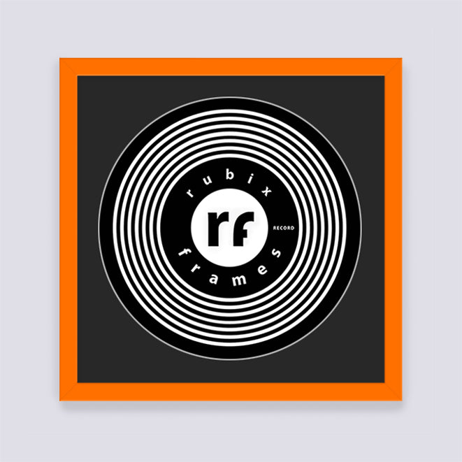 Orange Record Disc Frame