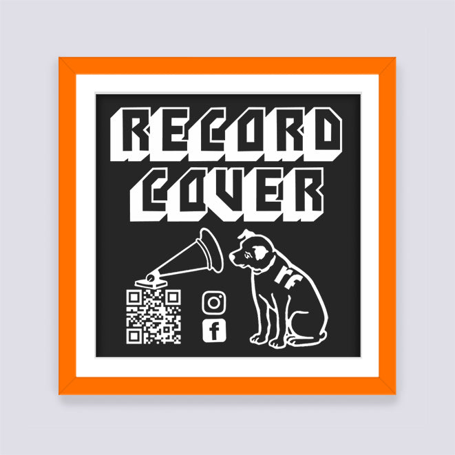 Orange Record Cover Frame